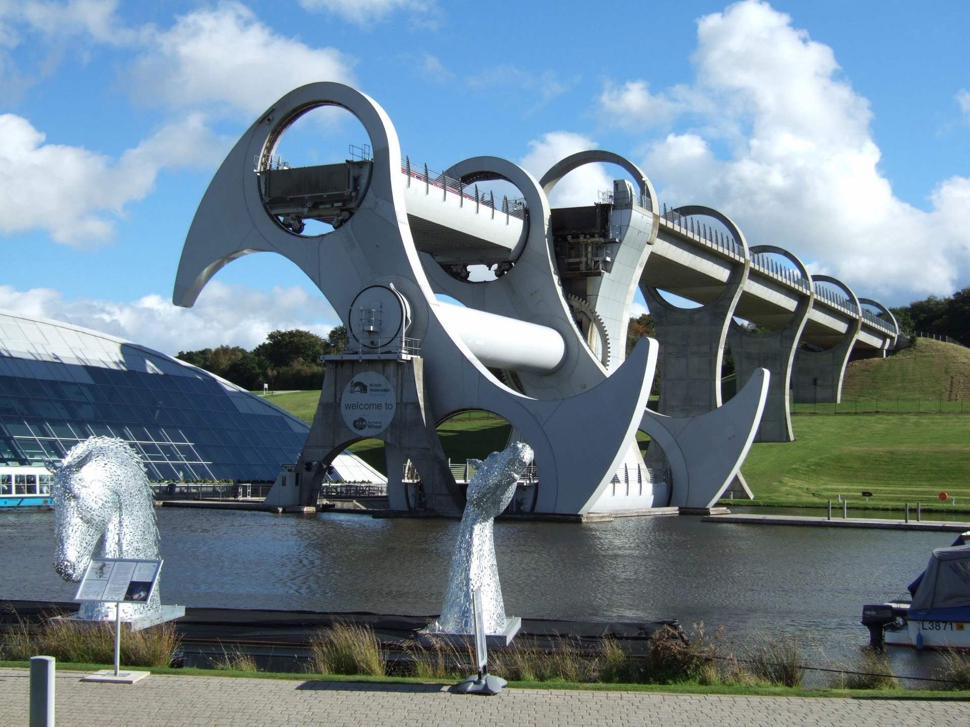 The Falkirk Wheel — a 10-minute drive from Vicar Street in Falkirk town centre